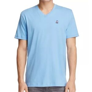 Psycho Bunny Light Blue V-Neck Tee size 4 small